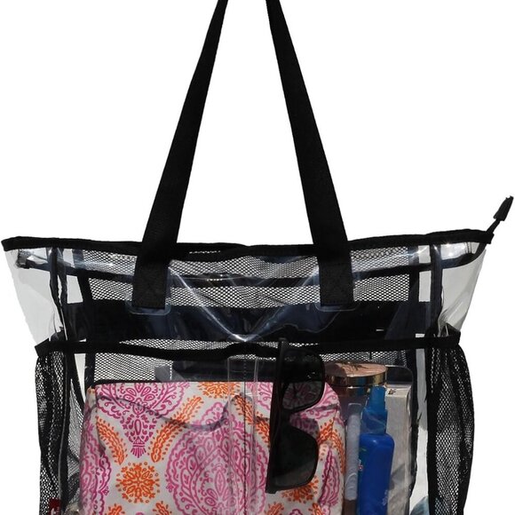 Lightweight Clear Tote Bag with Strong Shoulder Strap - 19x6x14 for Easy Carry - Picture 9 of 9